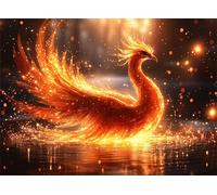 Puzzle 4000 Pezzi Arte per Adulti e Ragazzi, Puzzle Animale in Legno Adulti, Idea Regalo Jigsaw Fenice per Gioco Familiare, Lettere sul retro Jigsaw, per Decorazione la Casa Regalo 141.5x87.5cm g-82