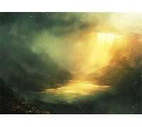 Puzzle 4000 Pezzi Arte per Adulti e Ragazzi, Puzzle Lago in Legno Adulti, Idea Regalo Jigsaw Astratto per Gioco Familiare, Lettere sul retro Jigsaw, per Decorazione la Casa Regalo 141.5x87.5cm g-174