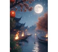 Puzzle 4000 Pezzi Arte per Adulti e Ragazzi, Puzzle Luna in Legno Adulti, Idea Regalo Jigsaw Scena per Gioco Familiare, Lettere sul retro Jigsaw, per Decorazione la Casa Regalo 141.5x87.5cm g-991