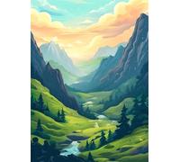 Puzzle 4000 Pezzi Arte per Adulti e Ragazzi, Puzzle Montagna in Legno Adulti, Idea Regalo Jigsaw Scena per Gioco Familiare, Lettere sul retro Jigsaw, per Decorazione la Casa Regalo 141.5x87.5cm g-947