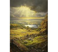 Puzzle 4000 Pezzi Arte per Adulti e Ragazzi, Puzzle prateria in Legno Adulti, DIY Idea Regalo Uomo e Donna, Jigsaw Paesaggio per Gioco Familiare, per Decorazione la Casa Regalo 141.5x87.5cm g-536