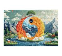 Puzzle 4000 Pezzi Arte per Adulti e Ragazzi, Puzzle Tai Chi in Legno per Adulti, Puzzles 4000 Pezzi Paesaggi Impegnativo per Tutta la Famiglia, Puzzles con Scatola per Decorazioni Casa, Regalo, -8415