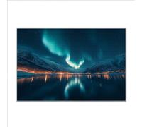 Puzzle 4000 Pezzi Aurora boreale Paesaggio Puzzle Grandi Dimensioni per Adulti 140 x 87cm, Difficili Impossible Giochi, Rilassamento e Intelligence, Jigsaw Personalizzato per Maschio e Femmina Y-1