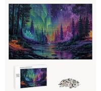 Puzzle 4000 Pezzi - Aurora & Foresta - Puzzle in Legno Durevole con Lettere sul Retro - 147x105cm - Hobby Creativo Senza Polvere - Articolo per Collezionisti e 14 Anni in Su P3#195