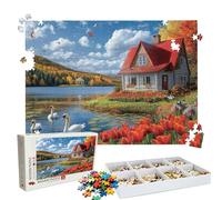 Puzzle 4000 Pezzi cigno cabina, Puzzle 4000 Pièces Challenge Impossible, Puzzles 141.5x87.5 cm Taglia Grande Adulti, Giochi Educativo per Famiglie, Regalo Puzzles Classici, Decorazioni Casa W3H-308