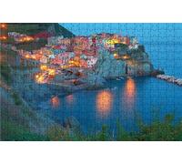 Puzzle 4000 Pezzi, Cinque Terre Puzzle 4000 Pezzi per Adulti, Giochi di Puzzles Paesaggio Legno per Tutta la Famiglia, DIY Puzzles per Quadri Moderni Soggiorno Regalo Donna Uomo 90 x 140CM RXPT-3020