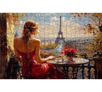 Puzzle 4000 Pezzi, Donna Puzzle 4000 Pezzi per Adulti, Giochi di Puzzles Parigi Legno per Tutta la Famiglia, DIY Puzzles per Quadri Moderni Soggiorno Regalo Donna Uomo Festival 140x90 cm RXPT-1456