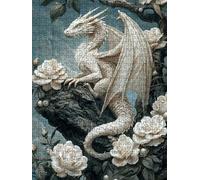 Puzzle 4000 Pezzi, Drago Bianco 3D Puzzle per Adulti Impegnativo, Educa Puzzles Artistico, Divertente E Stimolante Puzzles Decorativo per La Famiglia, Regalo e Decorazione Pareti DX0YL6-583