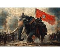 Puzzle 4000 Pezzi, Elefante Puzzle 4000 Pezzi per Adulti, Giochi di Puzzles Guerra Legno per Tutta la Famiglia, DIY Puzzles per Quadri Moderni Soggiorno Regalo Donna Uomo Festival 90 x 140CM RXPT-9986
