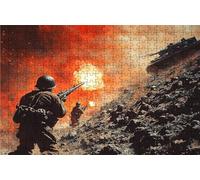 Puzzle 4000 Pezzi, Guerriero Puzzle 4000 Pezzi per Adulti, Giochi di Puzzles Guerra Legno per Tutta la Famiglia, DIY Puzzles per Quadri Moderni Soggiorno Regalo Donna Uomo Festival 90x140 CM RXPT-7102