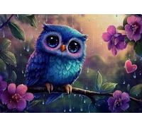 Puzzle 4000 Pezzi Gufo Puzzle Adulti Sfida Impossibili Jigsaws Fiori Classica 3D Pattern Art Jigsaws per Divertimento Adulti e Bambina, Gioco Familiare, Festa Aziendale, Amore e Amico 141x87cm C-678