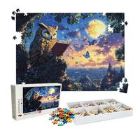 Puzzle 4000 Pezzi luna gufo, Puzzle 4000 Pièces Challenge Impossible, Puzzles 141.5x87.5 cm Taglia Grande Adulti, Giochi Educativo per Famiglie, Regalo Puzzles Classici, Decorazioni Casa W3H-466