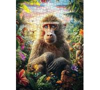 Puzzle 4000 Pezzi, Parco Delle Scimmie 3D Puzzle per Adulti Impegnativo, Educa Puzzles Artistico, Divertente E Stimolante Puzzles Decorativo per La Famiglia, Regalo e Decorazione Pareti DX0YL6-344