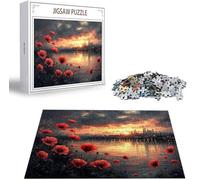 Puzzle 4000 Pezzi per Adulti e Ragazzi, 3 4 5 Anni Puzzle Lago 6 7 8 Anni Giochi Educativi Sostenibili Con Motivi Per Adulti Da Gioco in Legno Di Alta Qualità Jigsaw Papavero per Gioco Familiare B-61