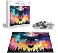 Puzzle 4000 Pezzi per Adulti e Ragazzi, 3 4 5 Anni Puzzle Lupo 6 7 8 Anni Giochi Educativi Sostenibili Con Motivi Per Adulti Da Gioco in Legno Di Alta Qualità Jigsaw Luna per Gioco Familiare B-1789