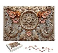 Puzzle 4000 Pezzi, Puzzle Cacciatore di Sogni per Adulti, Fiore Puzzles in Legno con Squisita Scatola di Imballaggio, Puzzles in Legno Impegnativi per Famiglie, Decorazioni Casa, Regalo Donna, -5356