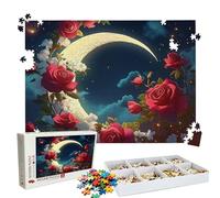 Puzzle 4000 Pezzi Rosa luna, Puzzle 4000 Pièces Challenge Impossible, Puzzles 141.5x87.5 cm Taglia Grande Adulti, Giochi Educativo per Famiglie, Regalo Puzzles Classici, Decorazioni Casa W3H-81