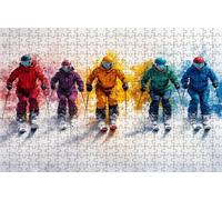 Puzzle 4000 Pezzi, Sciare Puzzle 4000 Pezzi per Adulti, Giochi di Puzzles Atleta Legno per Tutta la Famiglia, DIY Puzzles per Quadri Moderni Soggiorno Regalo Donna Uomo Festival 90x140 cm RXPT-314