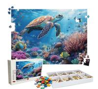 Puzzle 4000 Pezzi tartaruga marina corallo, Puzzle 4000 Pièces Challenge Impossible, Puzzles 141.5x87.5 cm Taglia Grande Adulti, Giochi Educativo per Famiglie, Idea Regalo Decorazioni Casa W3H-870