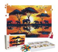 Puzzle 4000 Pezzi Tramonto Albero, Puzzle 4000 Pièces Challenge Impossible, Puzzles 141.5x87.5 cm Taglia Grande Adulti, Giochi Educativo per Famiglie, Puzzles Classici, Decorazioni Casa W3H-55
