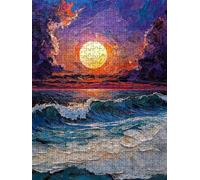 Puzzle 4000 Pezzi, Tramonto Mare 3D Puzzle per Adulti Impegnativo, Educa Puzzles Artistico, Divertente E Stimolante Puzzles Decorativo per La Famiglia, Regalo e Decorazione Pareti DX0YL6-785