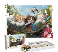 Puzzle 4000 Pezzi uccello gatto, Puzzle 4000 Pièces Challenge Impossible, Puzzles 141.5x87.5 cm Taglia Grande Adulti, Giochi Educativo per Famiglie, Regalo Puzzles Classici, Decorazioni Casa W3H-121