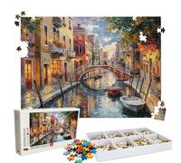 Puzzle 4000 Pezzi Venezia astratto, Puzzle 4000 Pièces Challenge Impossible, Puzzles 141.5x87.5 cm Taglia Grande Adulti, Giochi Educativo per Famiglie, Puzzles Classici, Decorazioni Casa W3H-323