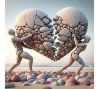 Puzzle 48 Pezzi Coppia Sulla Spiaggia, Decompressivo Intellettuale Educativo Divertente Gioco Puzzle Difficile Puzzles per Adulti 48 Pezzi 20x20 cm