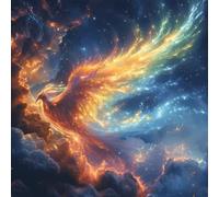 Puzzle 48 Pezzi per Adulti Cielo Stellato Fenice Puzzle impossibile Gioco Antistress Sfida Difficile Puzzles per Adulti 48 Pezzi 20x20 cm