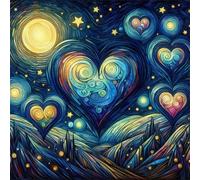 Puzzle 48 Pezzi per Adulti Cuore Cielo Stellato Puzzle impossibile Gioco Antistress Sfida Difficile Puzzles per Adulti 48 Pezzi 20x20 cm