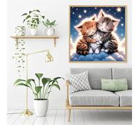 Puzzle 48 Pezzi per Adulti Gatto Cielo Stellato Puzzle impossibile Gioco Antistress Sfida Difficile Puzzles per Adulti 48 Pezzi 20x20 cm