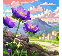 Puzzle 48 Pezzi per Adulti Montagna Città Fiori Puzzle impossibile Gioco Antistress Sfida Difficile Puzzles per Adulti 48 Pezzi 20x20 cm