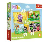 Puzzle 4 in 1 Conosci Milo e i suoi Amici