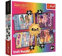 Puzzle 4-in-1 Bambole alla Moda Rainbow High