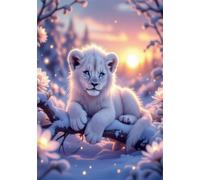 Puzzle 50 Pezzi Animale Leopardo Alba Gioco Educativo Sfida Impossibile Divertente Adatto Come Decorazione da Parete e Regalo Puzzle Classici 50 Pezzi 35 x 25 cm