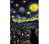 Puzzle 50 Pezzi, Puzzle per Adulti Gatto Carino Cielo Notturno 35x25 cm, Impossibile Difficile Puzzles Impegnativo Come Regalo e Decorazione per Pareti
