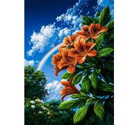 Puzzle 50 Pezzi, Puzzle per Adulti Giglio Arancione 35x25 cm, Impossibile Difficile Puzzles Impegnativo Come Regalo e Decorazione per Pareti