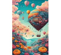 Puzzle 50 Pezzi, Puzzle per Adulti Mongolfiera Fiori 35x25 cm, Impossibile Difficile Puzzles Impegnativo Come Regalo e Decorazione per Pareti