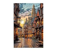 Puzzle 50 Pezzi, Strade Città Tramonto Puzzles, Gioco Educativo Sviluppare Osservazione e Logica, Puzzle 50 Pezzi per Adulti