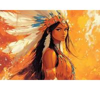 Puzzle 50 Pieces donna indiana Puzzle Impossibili Arte Giocattolo Intellettuale Adatto per Adulti O Bambini Sopra I 14 Anni, Calma La Tua Mente Riduce Lo Stress Di Lavoro Idea Regalo Uomo E Donna N-9