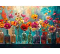 Puzzle 50 Pieces Natura morta Fiori Puzzle Impossibili Giocattolo Intellettuale Adatto per Adulti O Bambini Sopra I 14 Anni, Calma La Tua Mente Riduce Lo Stress Di Lavoro Idea Regalo Uomo/Donna Q-2