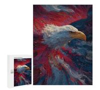 Puzzle 500 PCS Eagle Flag Art Print Puzzle Per Adulti Schema Di Assemblaggio Sfida Educativa Regali Di Compleanno E Unici 500 PCS