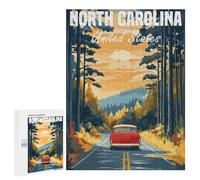 Puzzle 500 PCS North Carolina Road Trip Puzzle Per Adolescenti Giochi Rilassanti Sfida Difficile Regali Unici Per Compleanno E Natale 500 PCS
