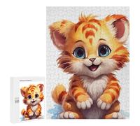 Puzzle 500 PCS Per Adolescenti Adorable Baby Tiger Illustration Puzzle Per Adulti Giocattoli Fai Da Te Analisi E Logica Come Regali Per Tutta La Famiglia 500 PCS