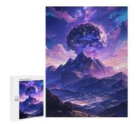 Puzzle 500 PCS per Adolescenti Anime Mountain Cosmos Puzzle per Adulti Gioco Famiglia Home Decor per Compleanno, Natale 500 PCS