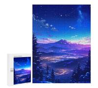 Puzzle 500 PCS per Adolescenti Anime Snow Galaxy Serenity Puzzle per Adulti Giochi Di Relax Vacanza A Casa Uccidere Il Tempo 500 PCS