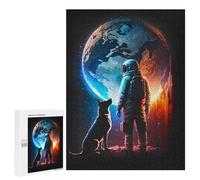 Puzzle 500 PCS per Adolescenti Astronaut and Dog Journey Puzzle per Adulti Gioco Pratico Ma Divertente E Divertente per Compleanno, Natale 500 PCS