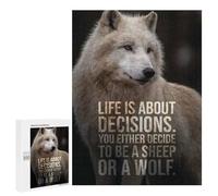 Puzzle 500 PCS Per Adolescenti Choose To Be Wolf Vs Sheep Puzzle Per Adulti Puzzle Migliorano La Memoria Sfida Educativa Regali Unici Per Compleanno 500 PCS