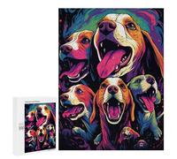 Puzzle 500 PCS Per Adolescenti Colorful Beagle Compilation Puzzle Per Adulti Migliora La Memoria Interazione Genitore-figlio Giocattolo Gioco Intellettuale 500 PCS