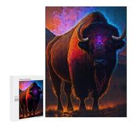 Puzzle 500 PCS per Adolescenti Colorful Bison Puzzle per Adulti Giochi Di Relax Vacanza A Casa Uccidere Il Tempo 500 PCS
